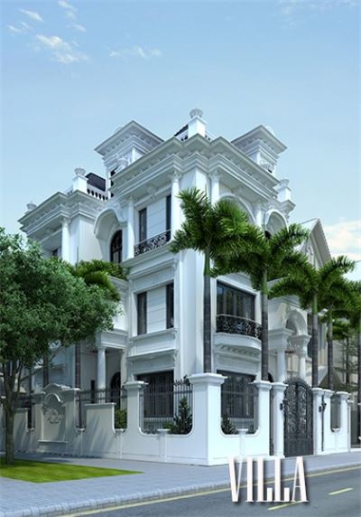 Thiết kế kiến trúc biệt thự tân cổ điển cao cấp tại Hà Nội