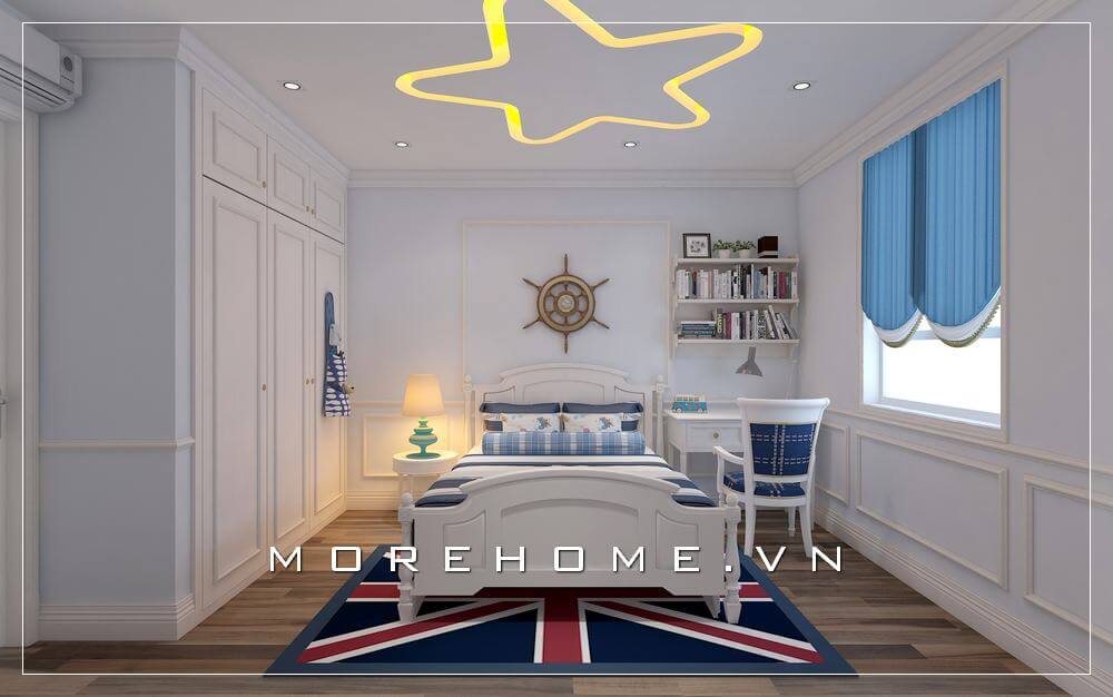 Giường ngủ chung cư tân cổ điển Giường ngủ chung cư tân cổ điển
