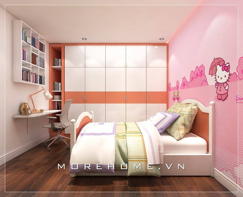 Giường ngủ chung cư tân cổ điển Giường ngủ chung cư tân cổ điển