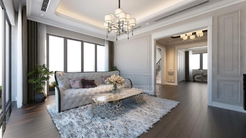 Bộ sofa khung gỗ tự nhiên được bọc nỉ cao cấp, phần nút chần được may tỉ mỉ, khéo léo, mang lại vẻ đẹp cuốn hút bất kì một ánh mắt nào Mẫu sofa gỗ tự nhiên, gỗ óc chó đẹp