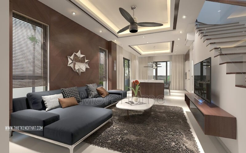 Sofa góc khung gỗ tự nhiên bọc vải màu xanh bắt mắt, phần chân sắt phun sơn tĩnh điện màu trắng tạo cảm giác nhẹ nhàng, thanh thoát mà không kém phần nổi bật Mẫu sofa gỗ tự nhiên, gỗ óc chó đẹp